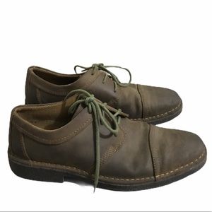Leather Suede Oxford Shoes FLETCHER Brown Casual Dress Classic Lace Up Size 11